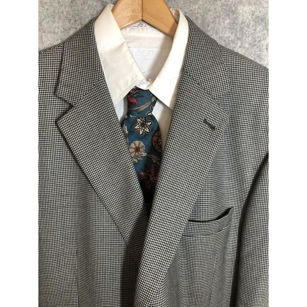 Jos. A. Bank Signature Blazer Mens 48 Long Gray Wool Check Sport Coat Classic